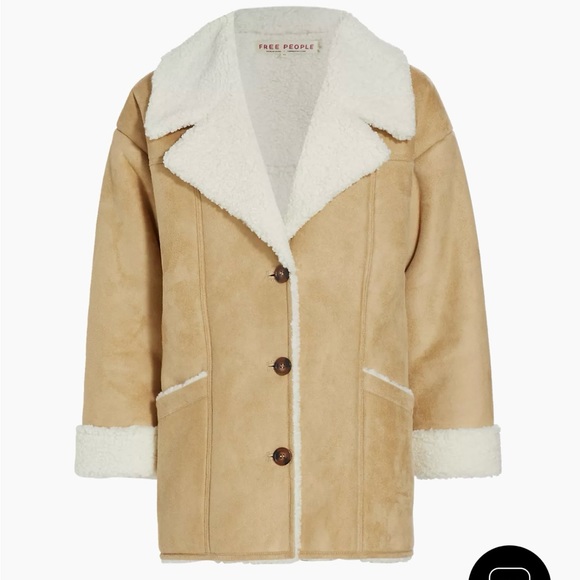 Free People Diogo Faux Fur Trim Coat XS - Picture 2 of 4